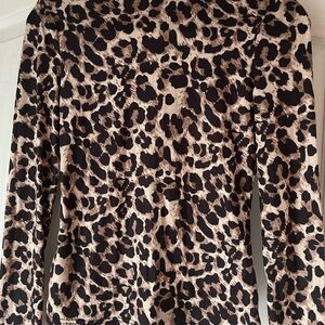 Leopard Print Long Sleeve Top